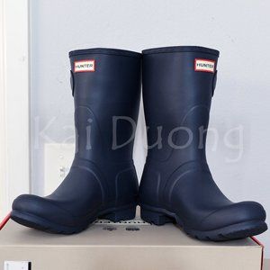 Hunter-Women's Original Short Rain Boots in Navy color